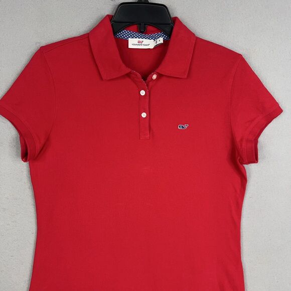Vineyard Vines Polo Dress Womens Small Red Preppy Coastal Casual Golf Summer - Picture 2 of 13